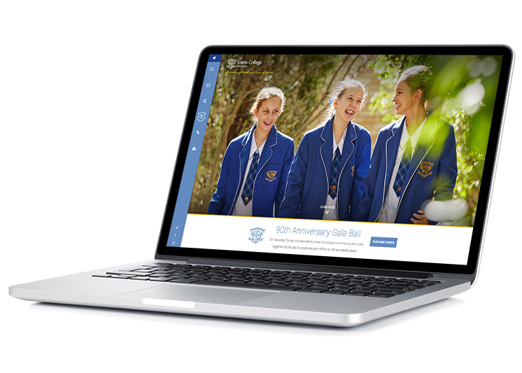 Look Education creates mobile responsive websites for schools like this one for Loretto College.